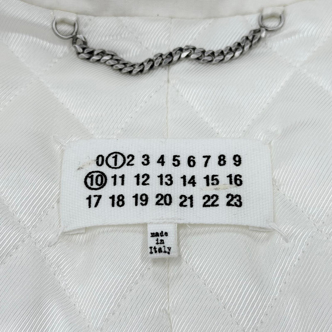 Excellent Maison Margiela 1 10 trench coat white wool mens 46 S50AH0126