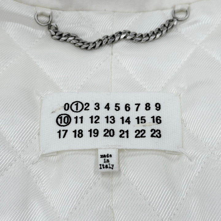 Excellent Maison Margiela 1 10 trench coat white wool mens 46 S50AH0126