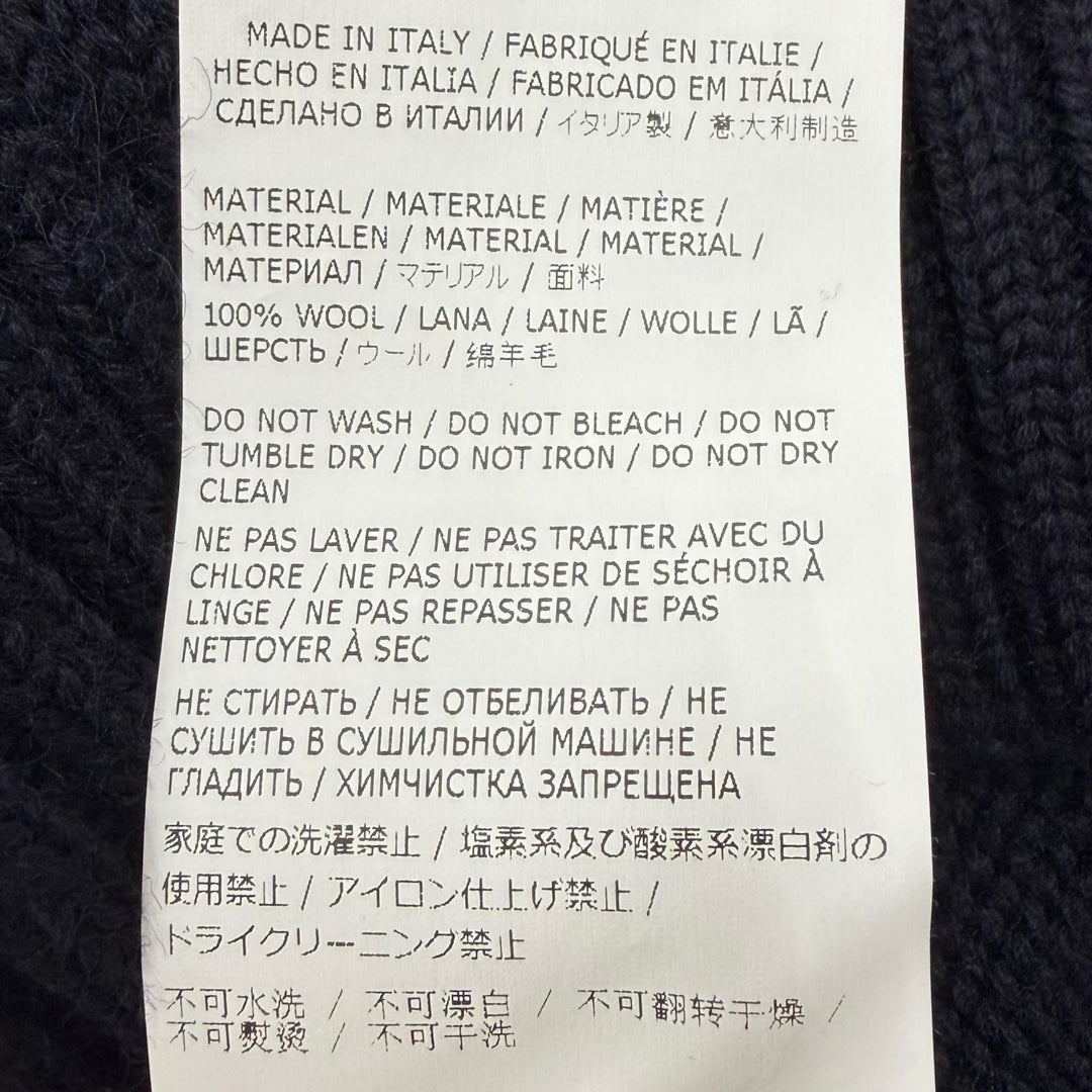 Excellent Maison Margiela 10 sweater Turtleneck Cable Knit Navy S S50HL0026