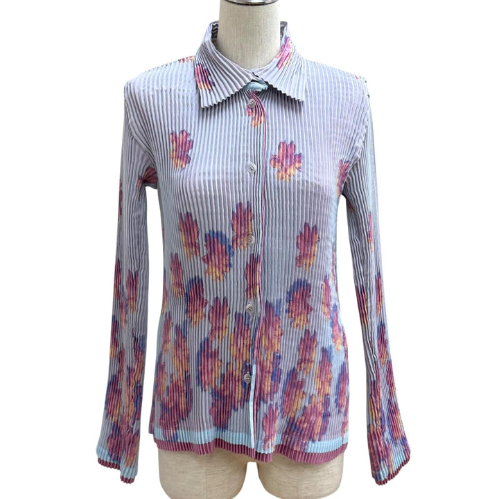 Excellent ISSEY MIYAKE Long sleeve shirt Multi polyester Women 3 IM03FJ970