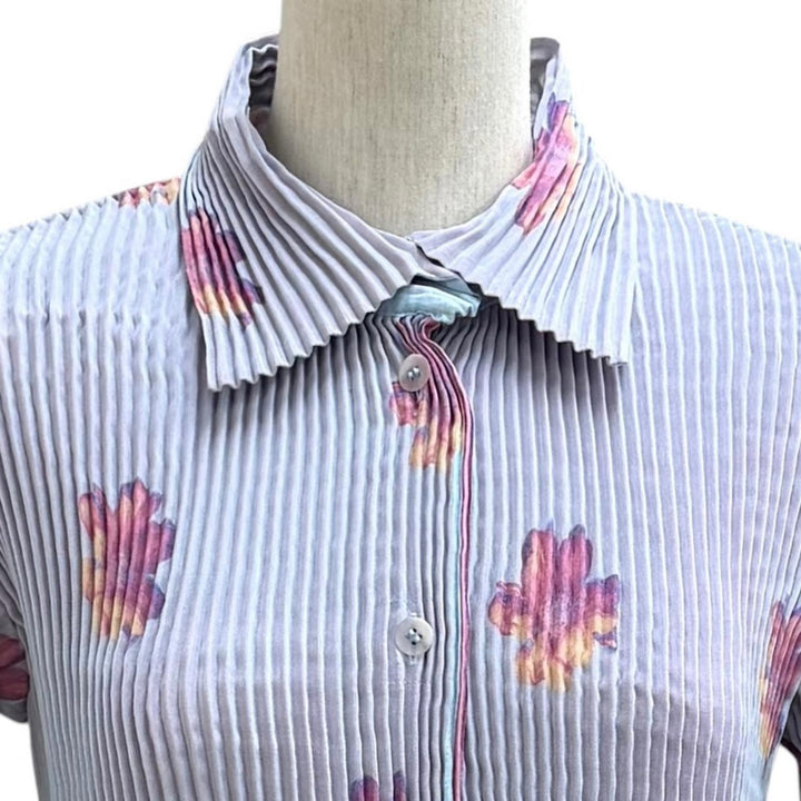 Excellent ISSEY MIYAKE Long sleeve shirt Multi polyester Women 3 IM03FJ970