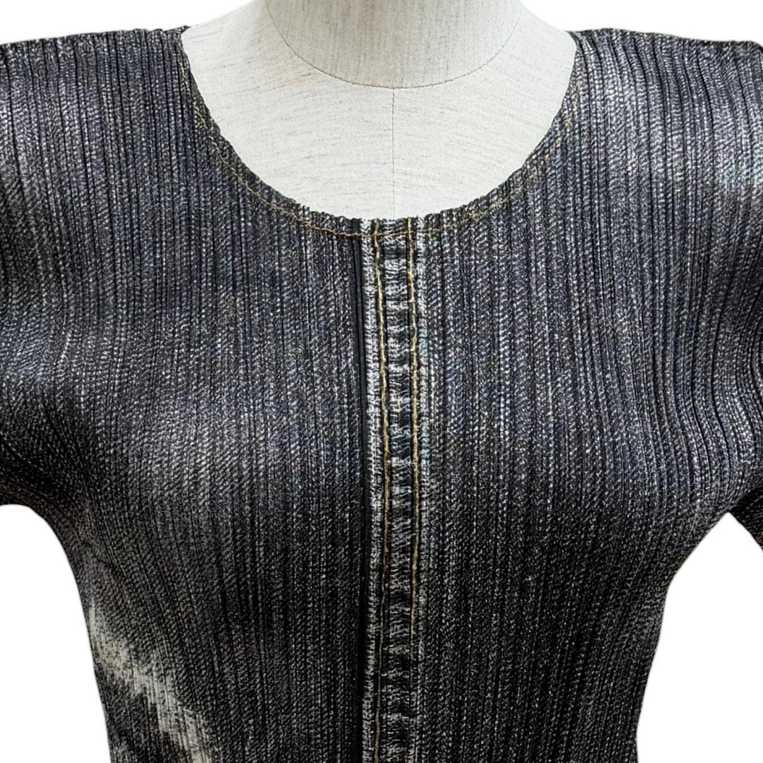 Excellent PLEATS PLEASE tops Black series polyester Women 3 PP71-JK535