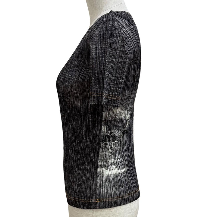 Excellent PLEATS PLEASE tops Black series polyester Women 3 PP71-JK535