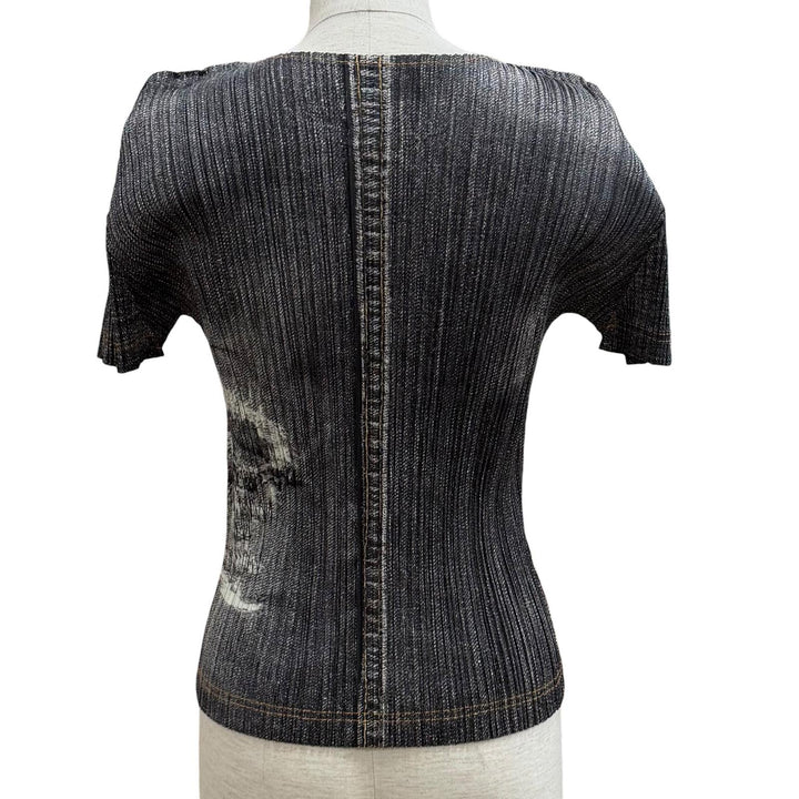 Excellent PLEATS PLEASE tops Black series polyester Women 3 PP71-JK535