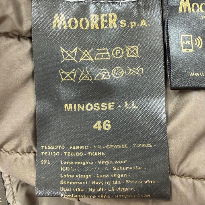 Excellent MOORER trench coat MINOSSE-LL gray wool mens 46