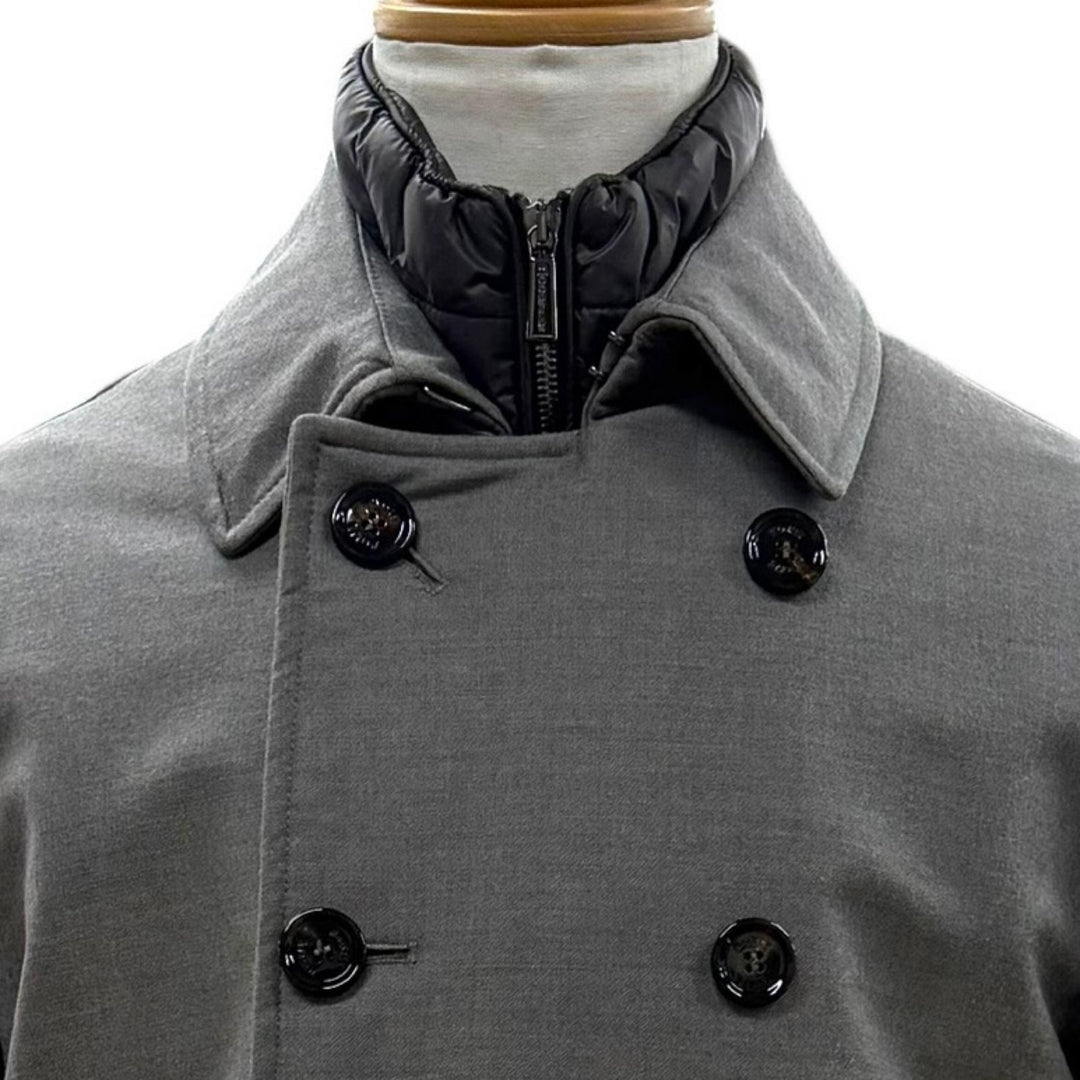 Excellent MOORER trench coat MINOSSE-LL gray wool mens 46