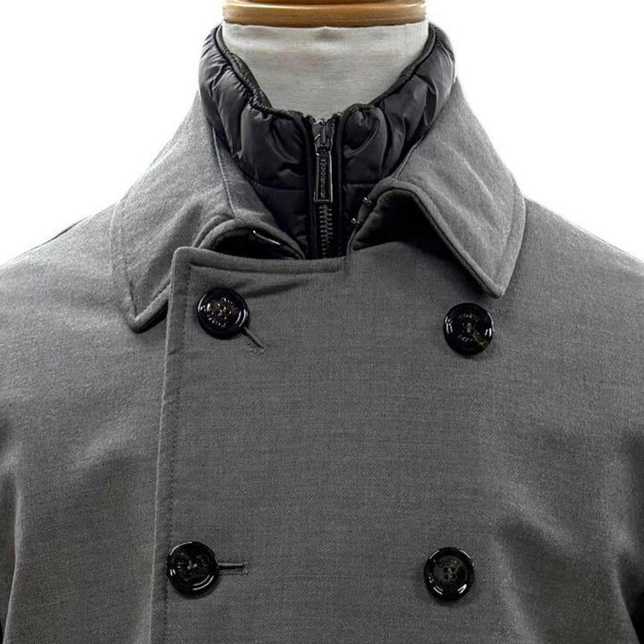 Excellent MOORER trench coat MINOSSE-LL gray wool mens 46