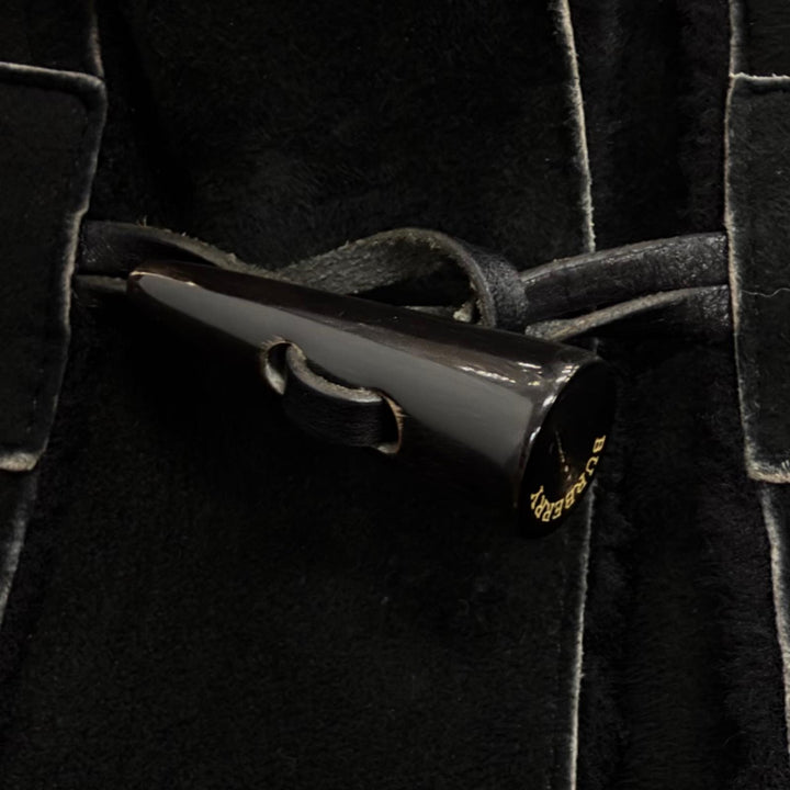 Great BURBERRY LONDON Duffel coat black Sheep leather Women 38