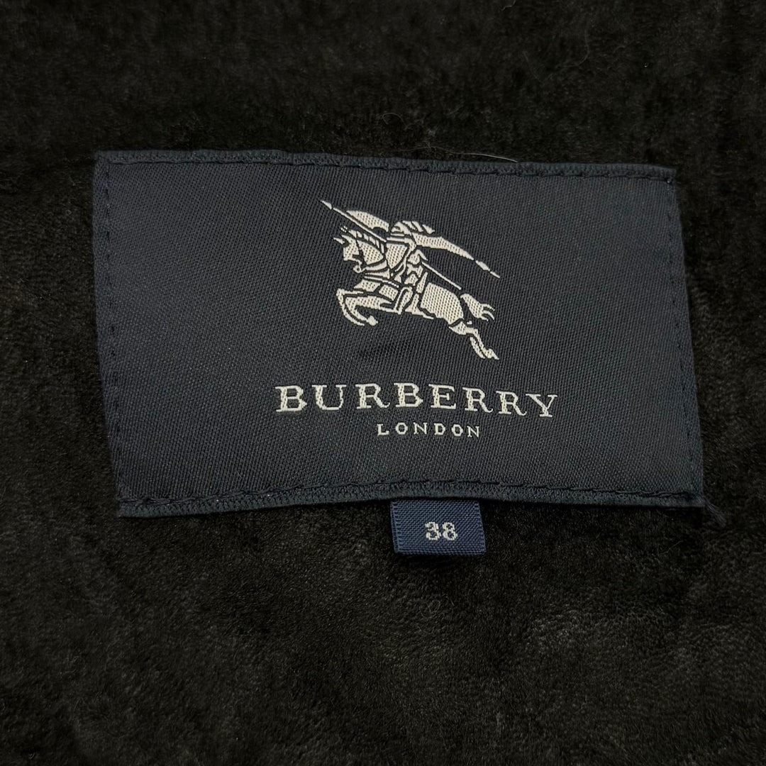 Great BURBERRY LONDON Duffel coat black Sheep leather Women 38