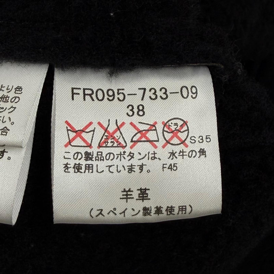Great BURBERRY LONDON Duffel coat black Sheep leather Women 38