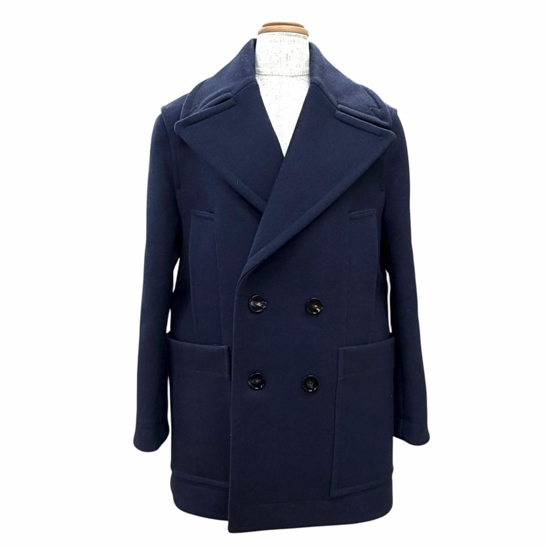 Excellent BOTTEGAVENETA coat Double breasted Navy wool Women 34 711299
