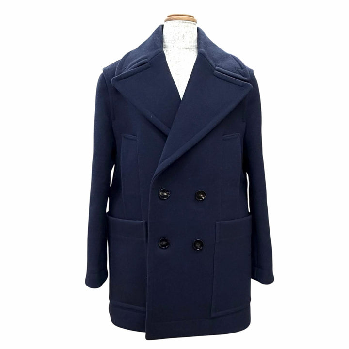Excellent BOTTEGAVENETA coat Double breasted Navy wool Women 34 711299