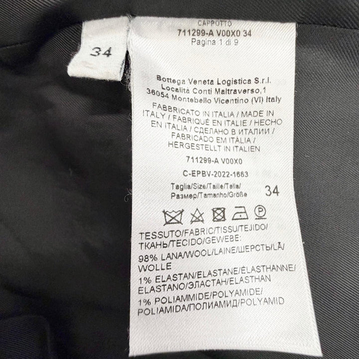 Excellent BOTTEGAVENETA coat Double breasted Navy wool Women 34 711299