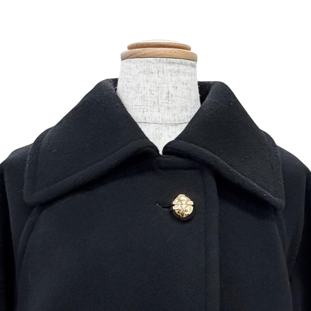Excellent PATOU Wool Cashmere Blend Ribbed Waist Cropped Coat 34 CO0230183999B