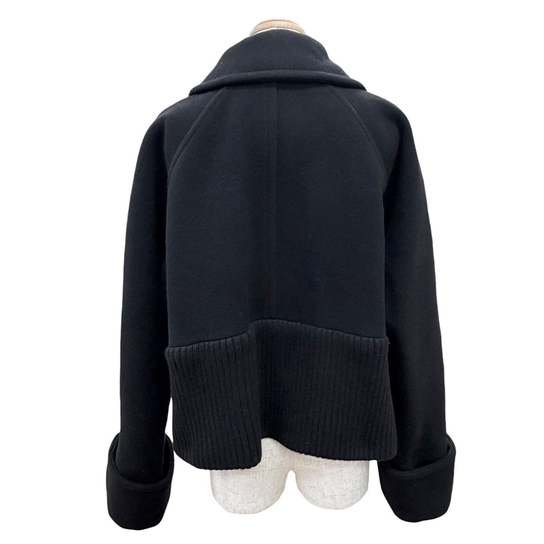 Excellent PATOU Wool Cashmere Blend Ribbed Waist Cropped Coat 34 CO0230183999B