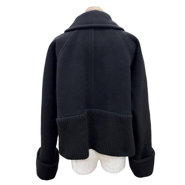 Excellent PATOU Wool Cashmere Blend Ribbed Waist Cropped Coat 34 CO0230183999B