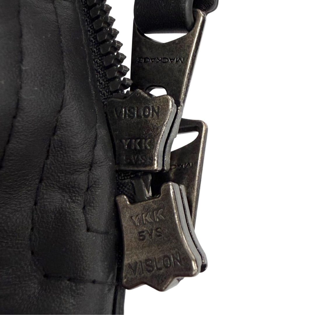 Great MACKAGE down coat FARREN Logo patch, leather trim, hooded M 11122606-2A