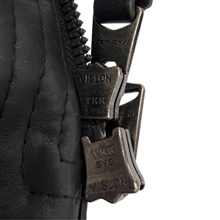 Great MACKAGE down coat FARREN Logo patch, leather trim, hooded M 11122606-2A