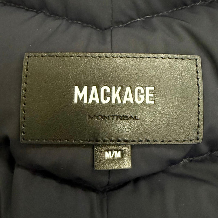 Great MACKAGE down coat FARREN Logo patch, leather trim, hooded M 11122606-2A