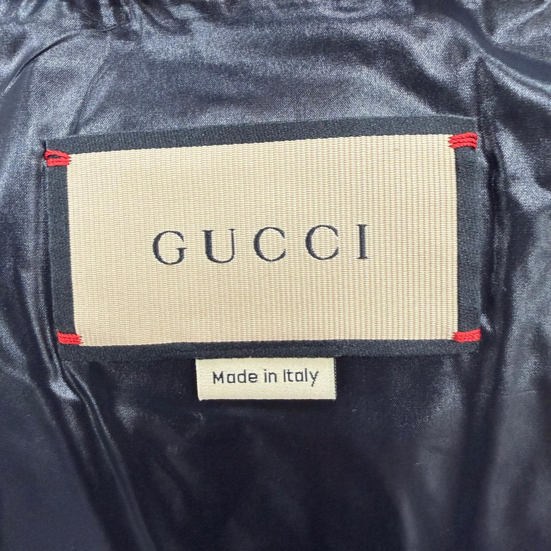 Pristine GUCCI Down jacket GG canvas bomber jacket Brown cotton Women 34 761698