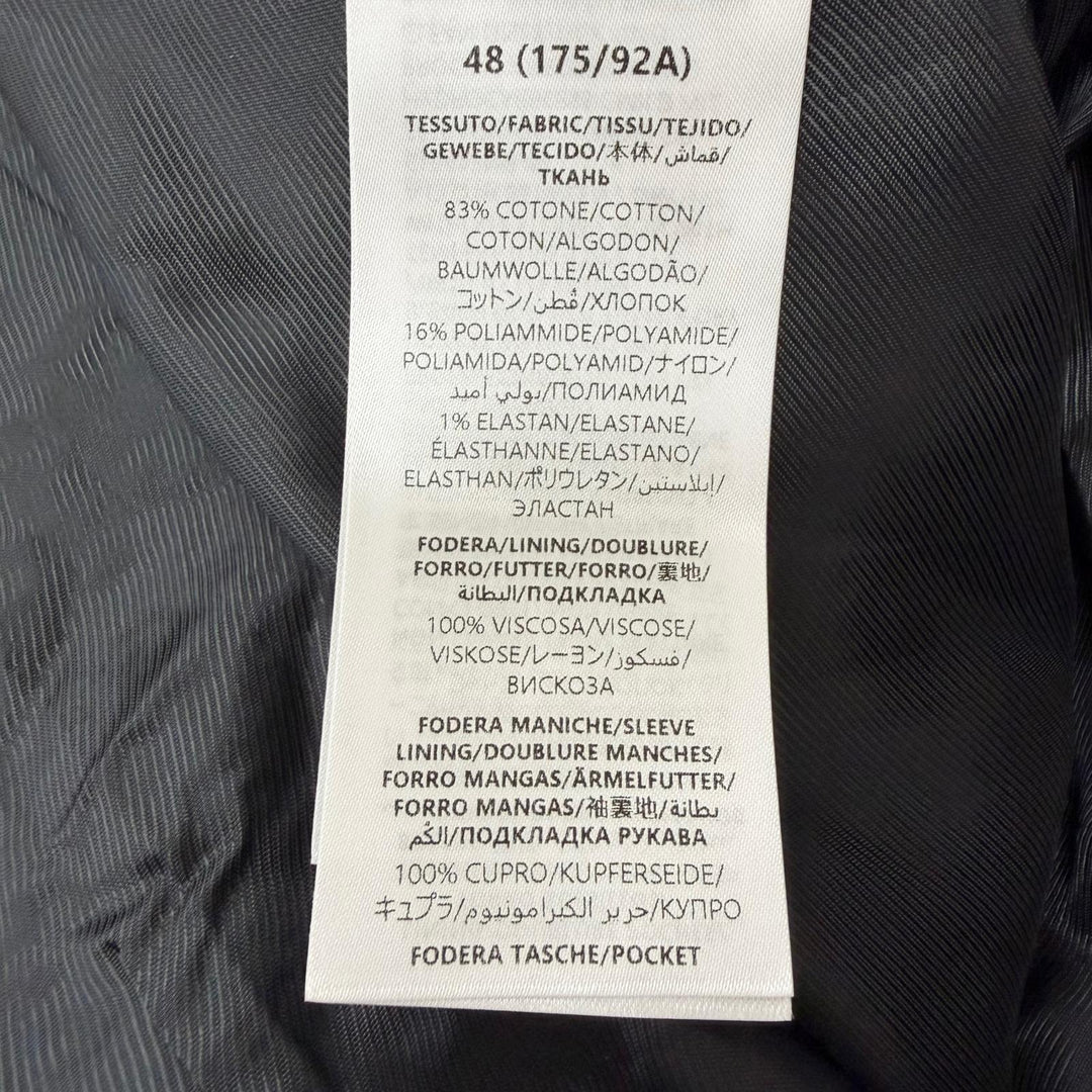 Excellent GUCCI Jacket GG logo all-over print collarless tweed black cotton