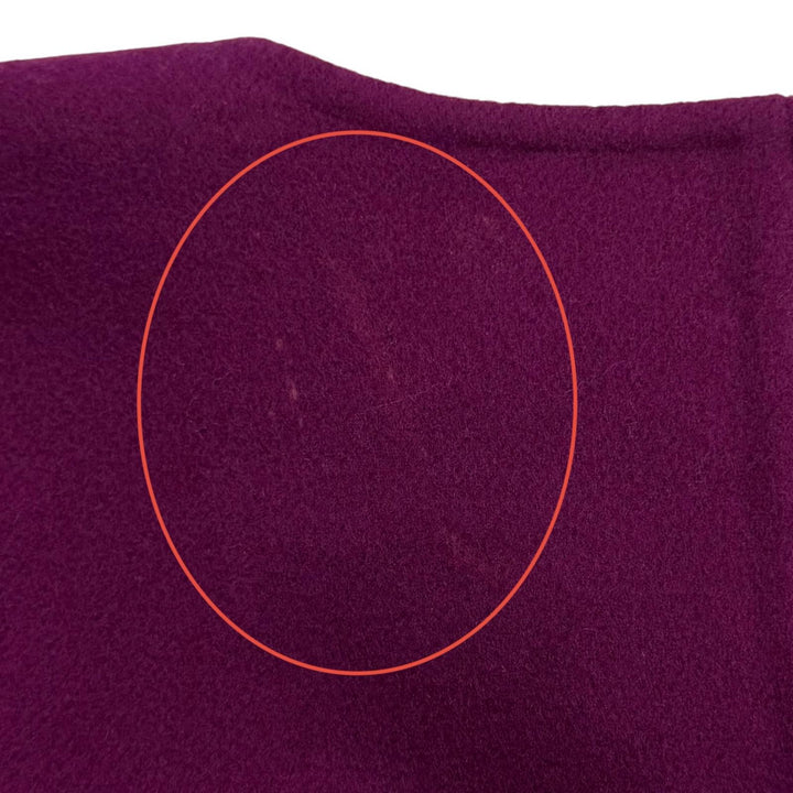 Excellent HERMES poncho Logo button double-faced cape cashmere 38 3E0222DZ
