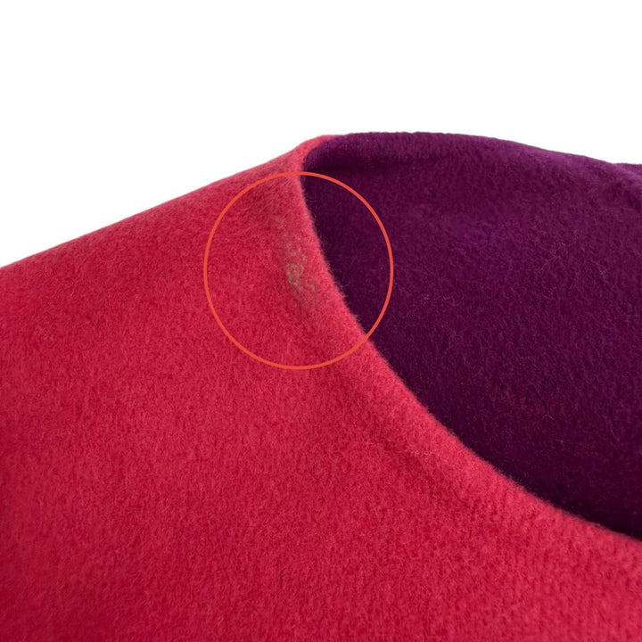 Excellent HERMES poncho Logo button double-faced cape cashmere 38 3E0222DZ