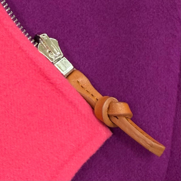 Excellent HERMES poncho Logo button double-faced cape cashmere 38 3E0222DZ