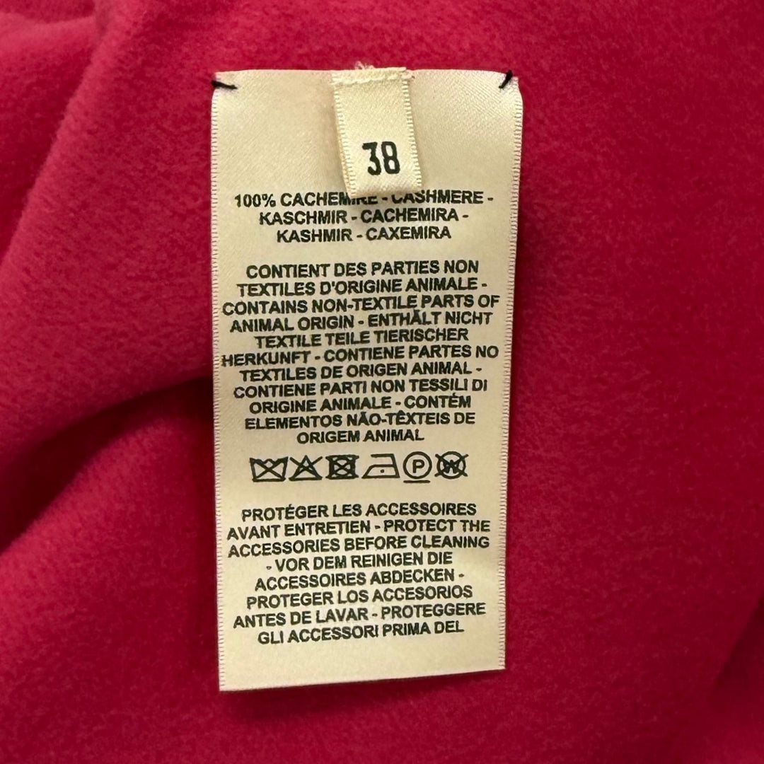 Excellent HERMES poncho Logo button double-faced cape cashmere 38 3E0222DZ