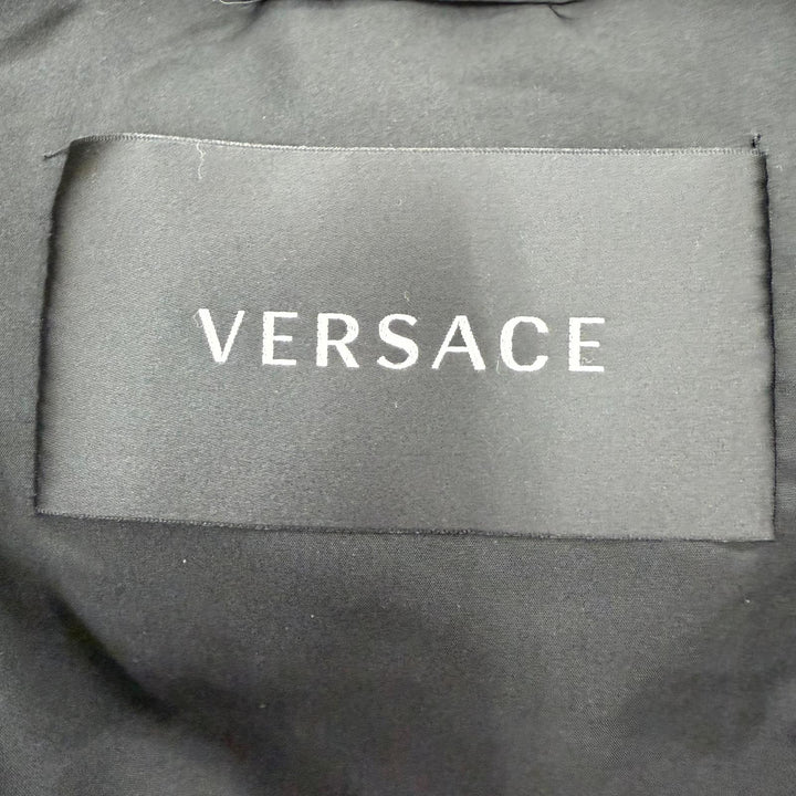 Excellent VERSACE down coat Medusa Metal Belted Baroque Long Dress 36 A88828S