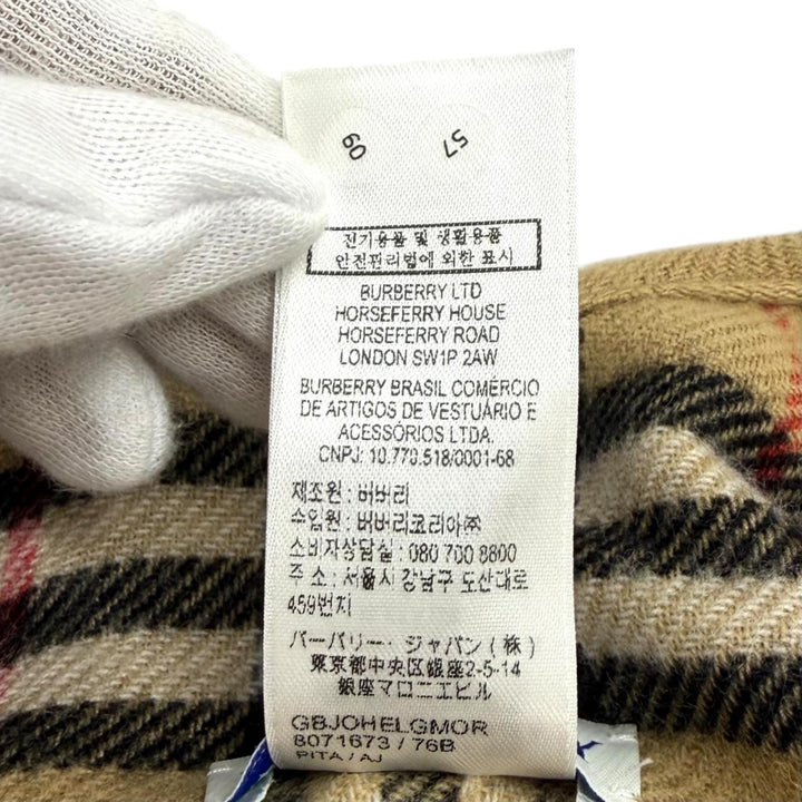 Excellent BURBERRY poncho ST SLD TO VTG CHK CP beige wool Women 8071673