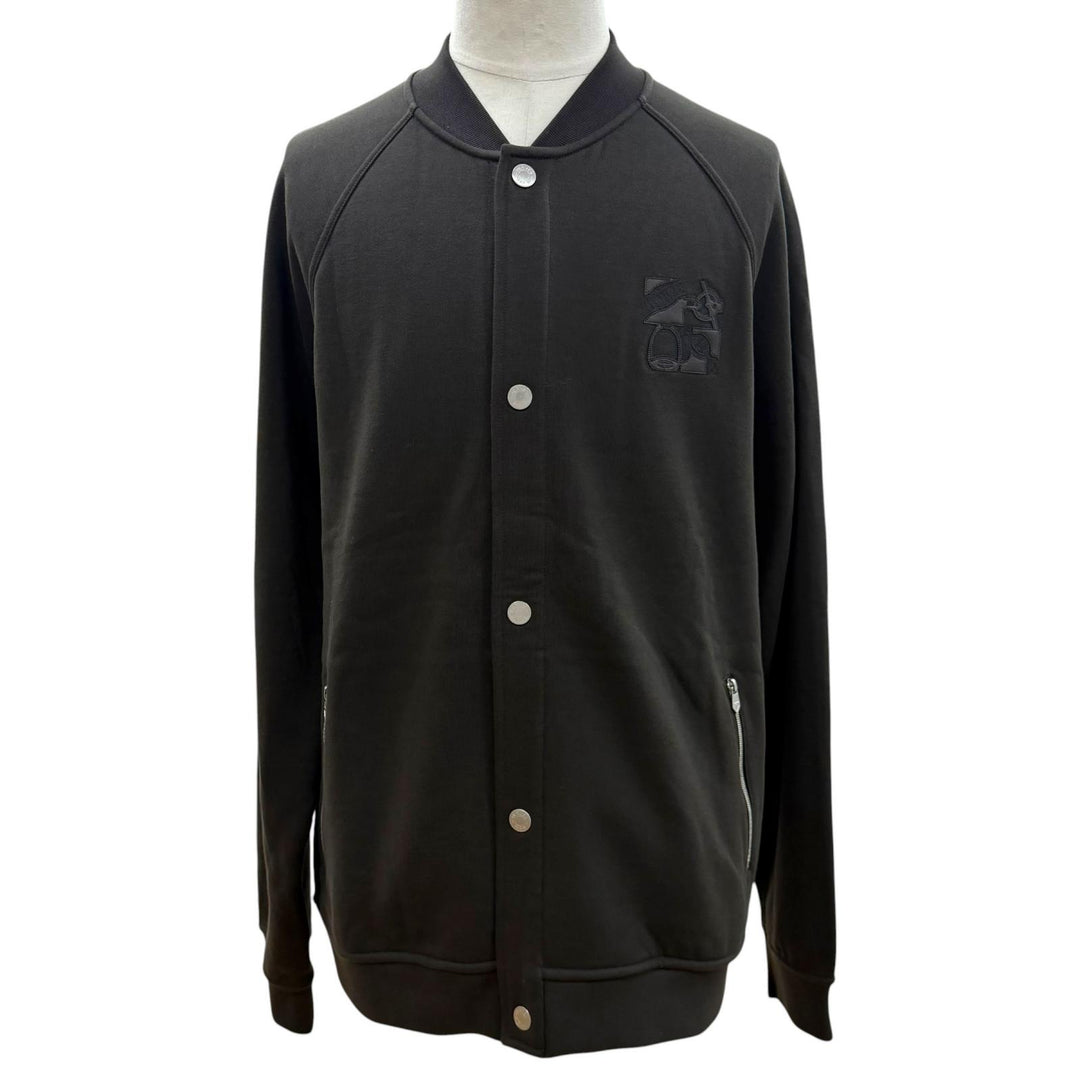 Excellent HERMES Jacket Teddy Blouson Clou de Sel Serie button XL H467830HA