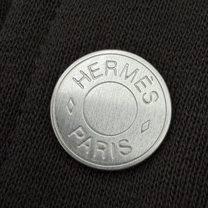 Excellent HERMES Jacket Teddy Blouson Clou de Sel Serie button XL H467830HA