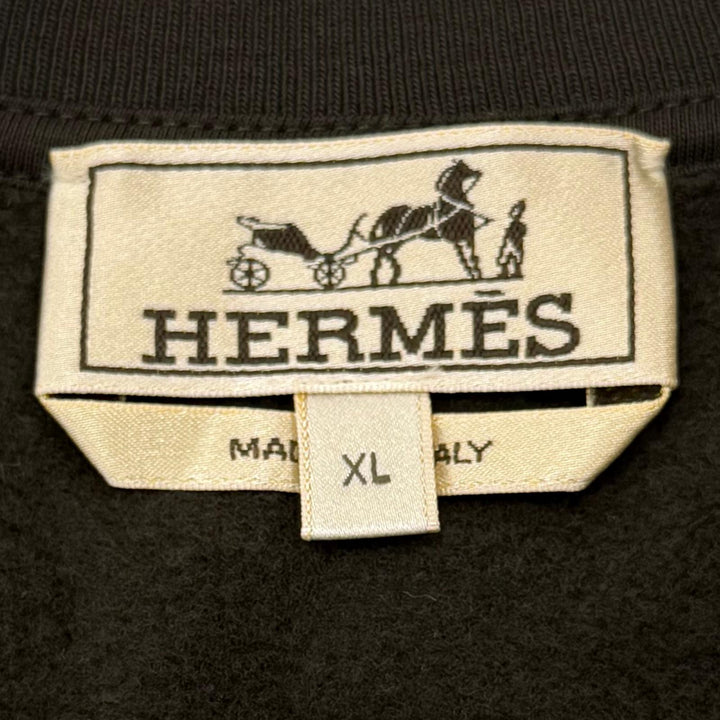 Excellent HERMES Jacket Teddy Blouson Clou de Sel Serie button XL H467830HA