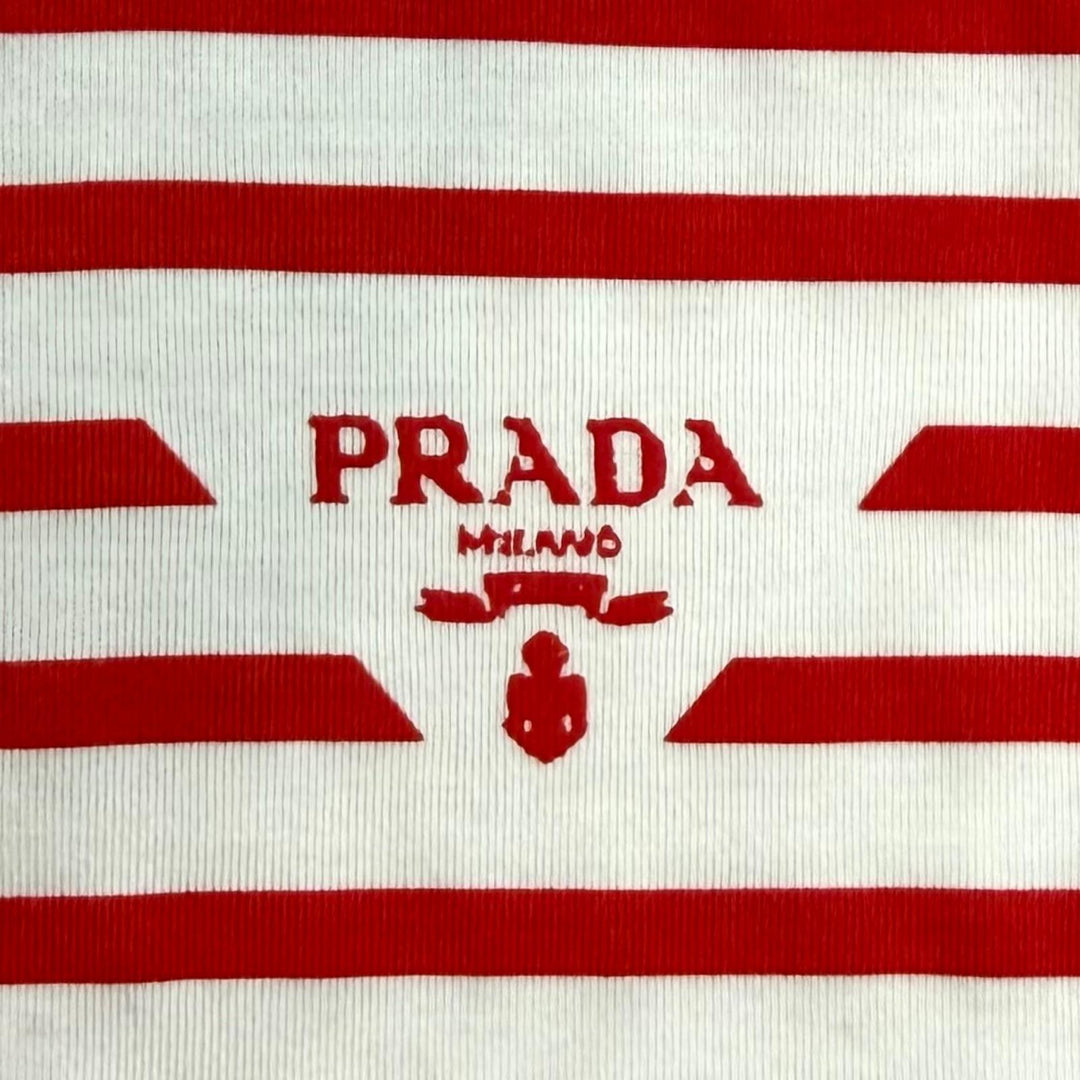 Pristine PRADA Short sleeve T-shirt Red cotton Women S 3590A S221 103D