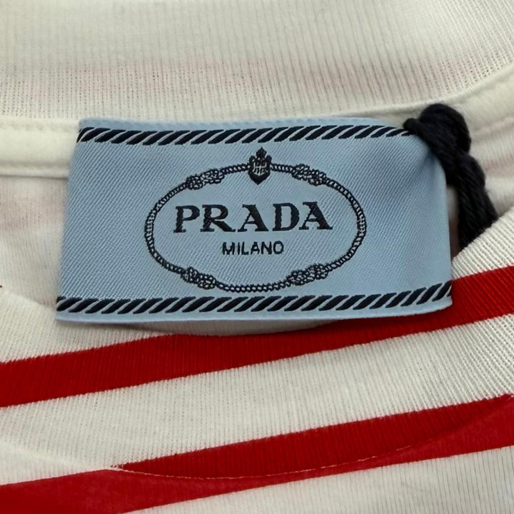 Pristine PRADA Short sleeve T-shirt Red cotton Women XS 3590A S221 103D