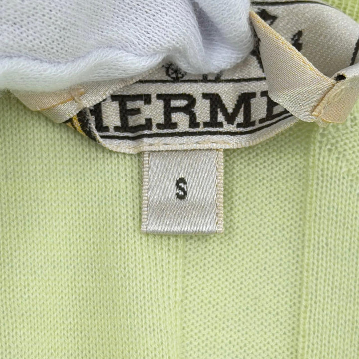 Excellent HERMES Short sleeve knit All-over print ribbed knit top wool S