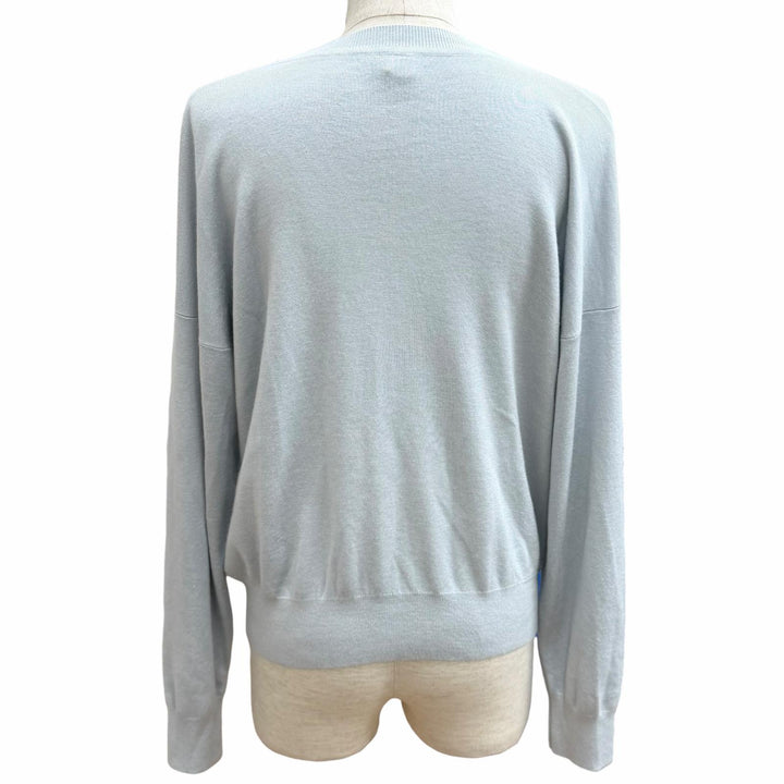 Excellent HERMES knit Ex-Libris Logo Button Long Sleeve cashmere 38 3H2632D6