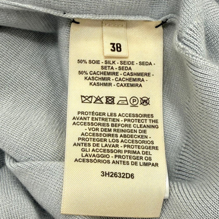 Excellent HERMES knit Ex-Libris Logo Button Long Sleeve cashmere 38 3H2632D6