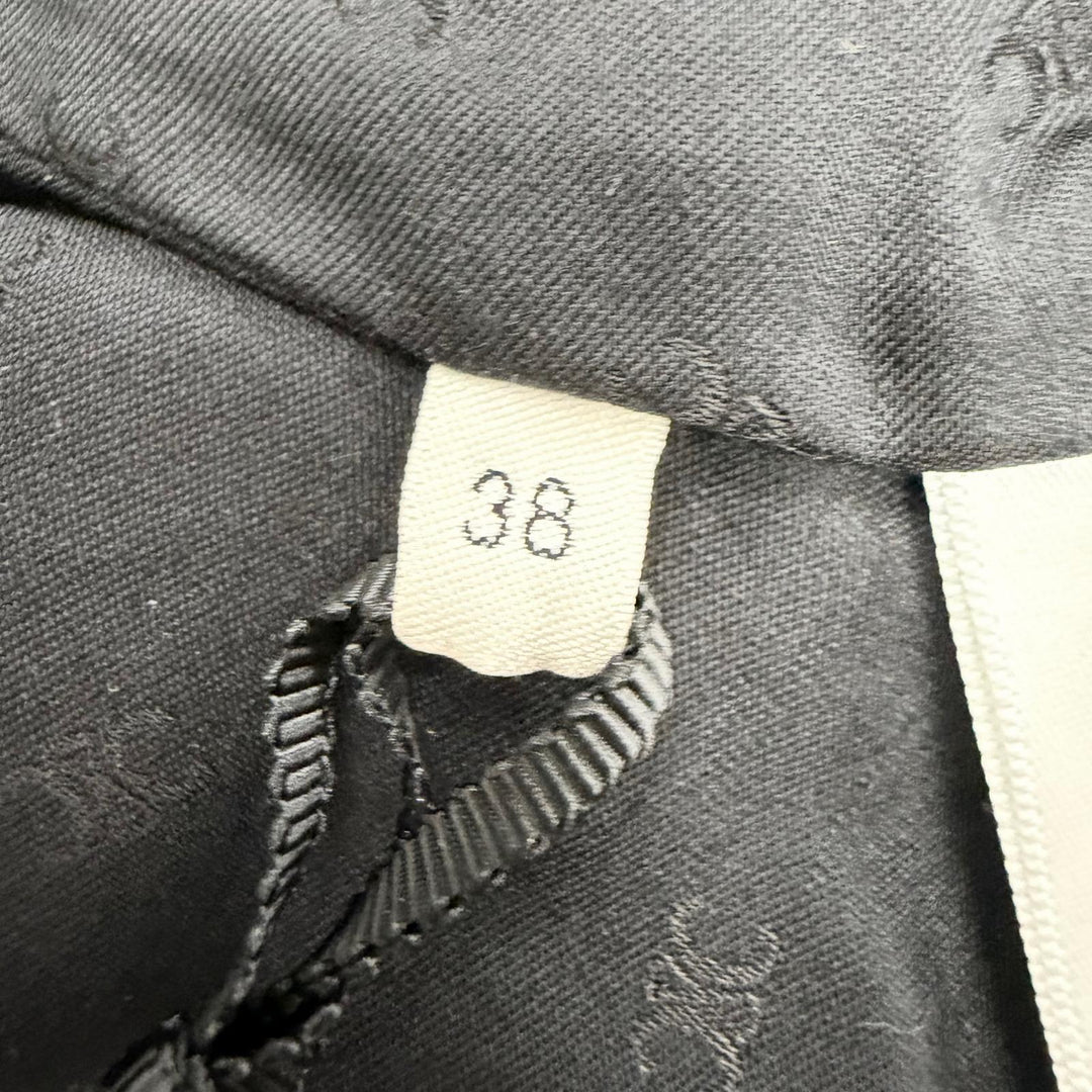 Pristine CELINE Best Triomphe gold button lambskin vest gilet black 38 2O112050O