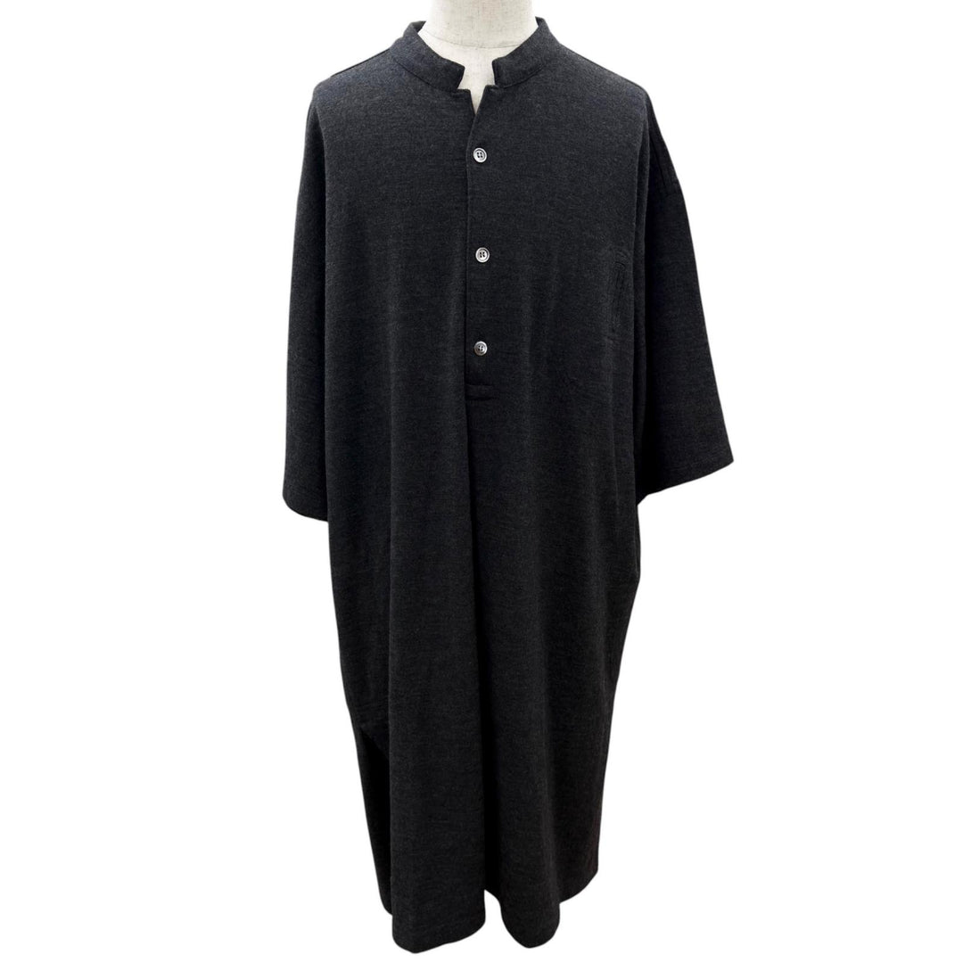 Great Yohji Yamamoto POUR HOMME one piece Dark gray wool mens M HG-T57-961