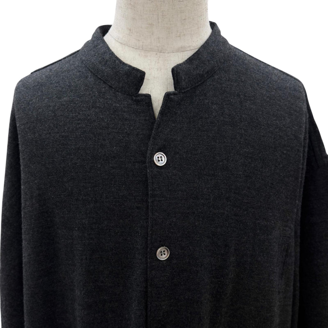 Great Yohji Yamamoto POUR HOMME one piece Dark gray wool mens M HG-T57-961