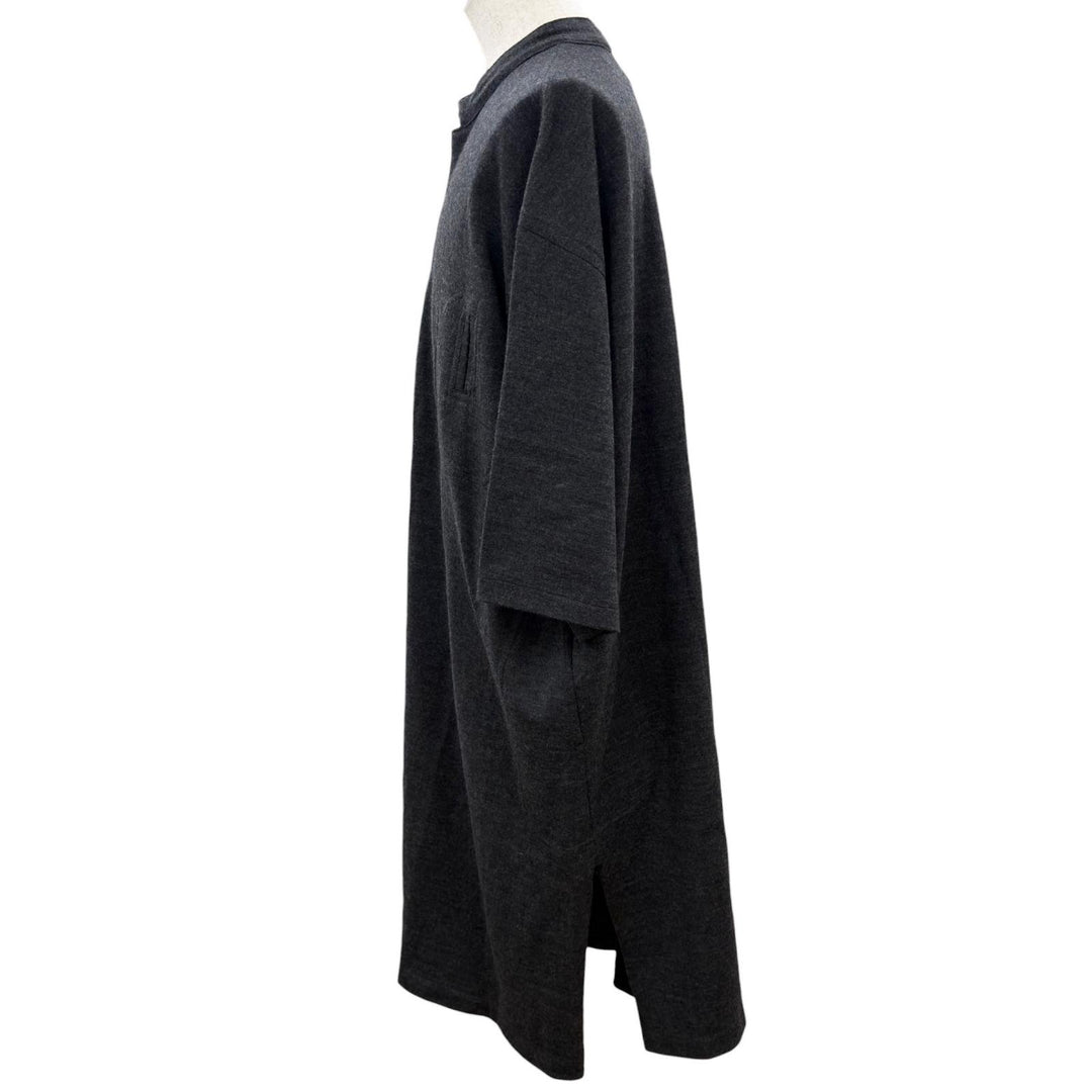 Great Yohji Yamamoto POUR HOMME one piece Dark gray wool mens M HG-T57-961