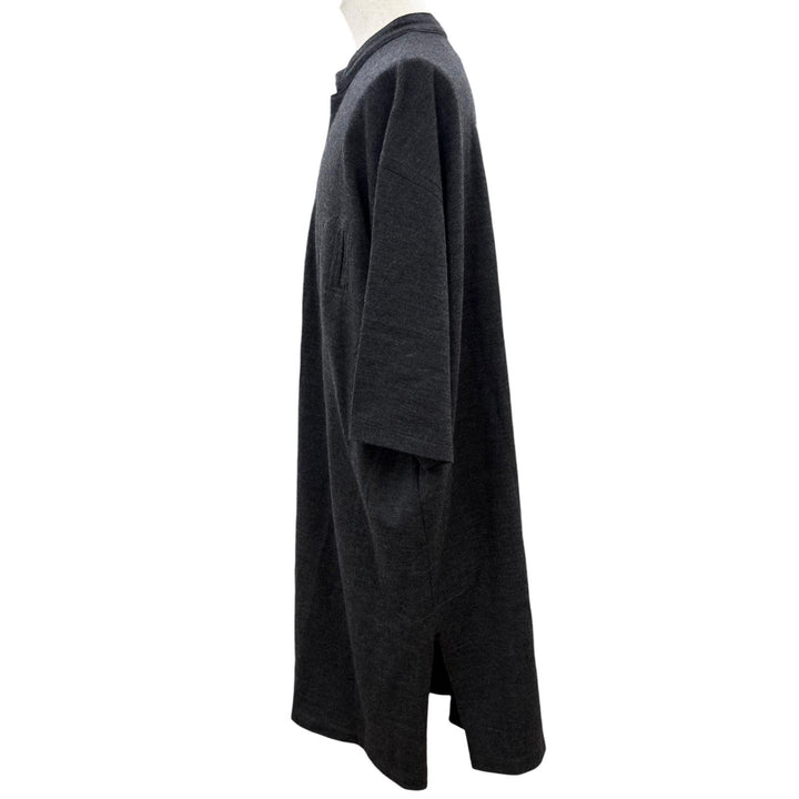 Great Yohji Yamamoto POUR HOMME one piece Dark gray wool mens M HG-T57-961