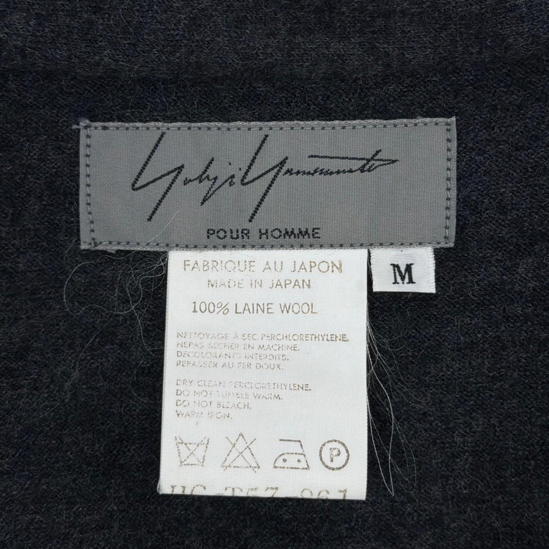 Great Yohji Yamamoto POUR HOMME one piece Dark gray wool mens M HG-T57-961