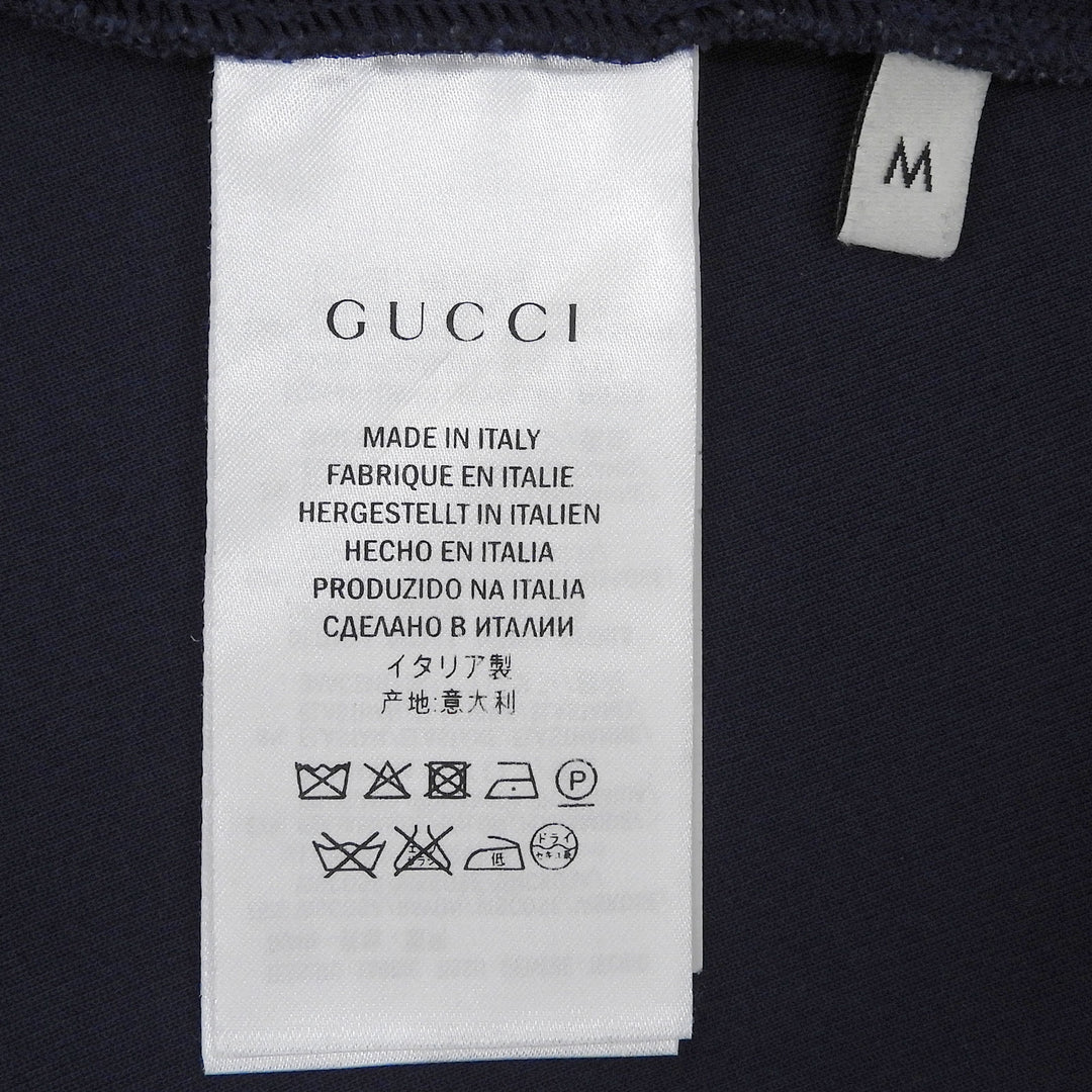 Excellent GUCCI one piece Two-tone crew neck short-sleeve shirt Women M 422665