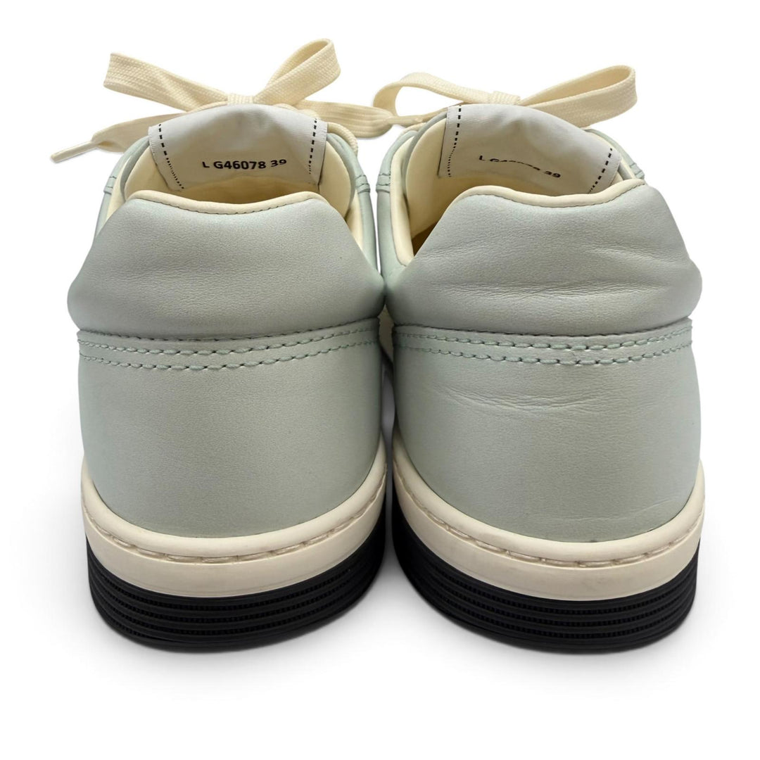 Excellent CHANEL sneakers Logo-embroidered leather Mint green 39 24K G46078