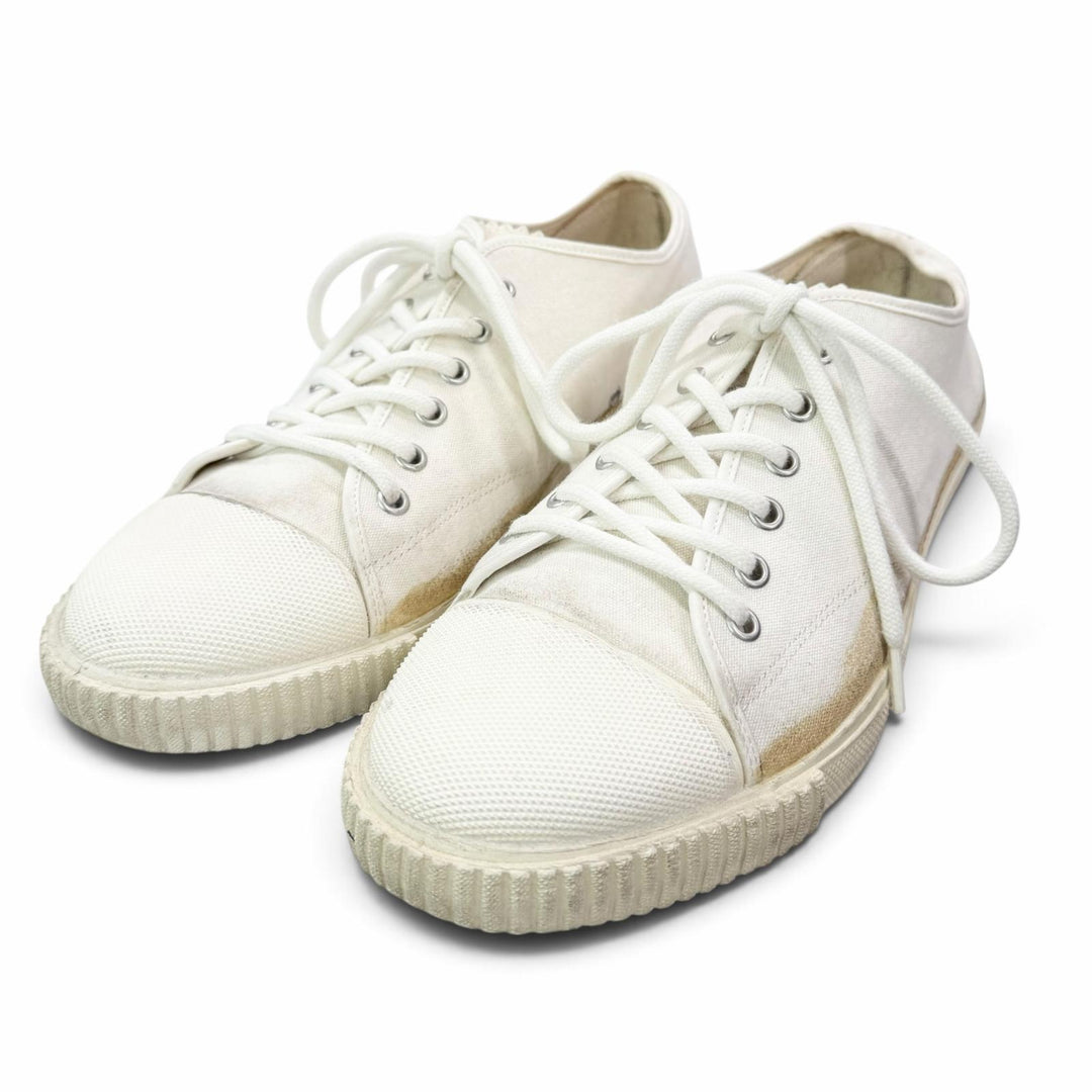 Excellent Maison Margiela Low cut sneakers REPLICA Vintage Processing white