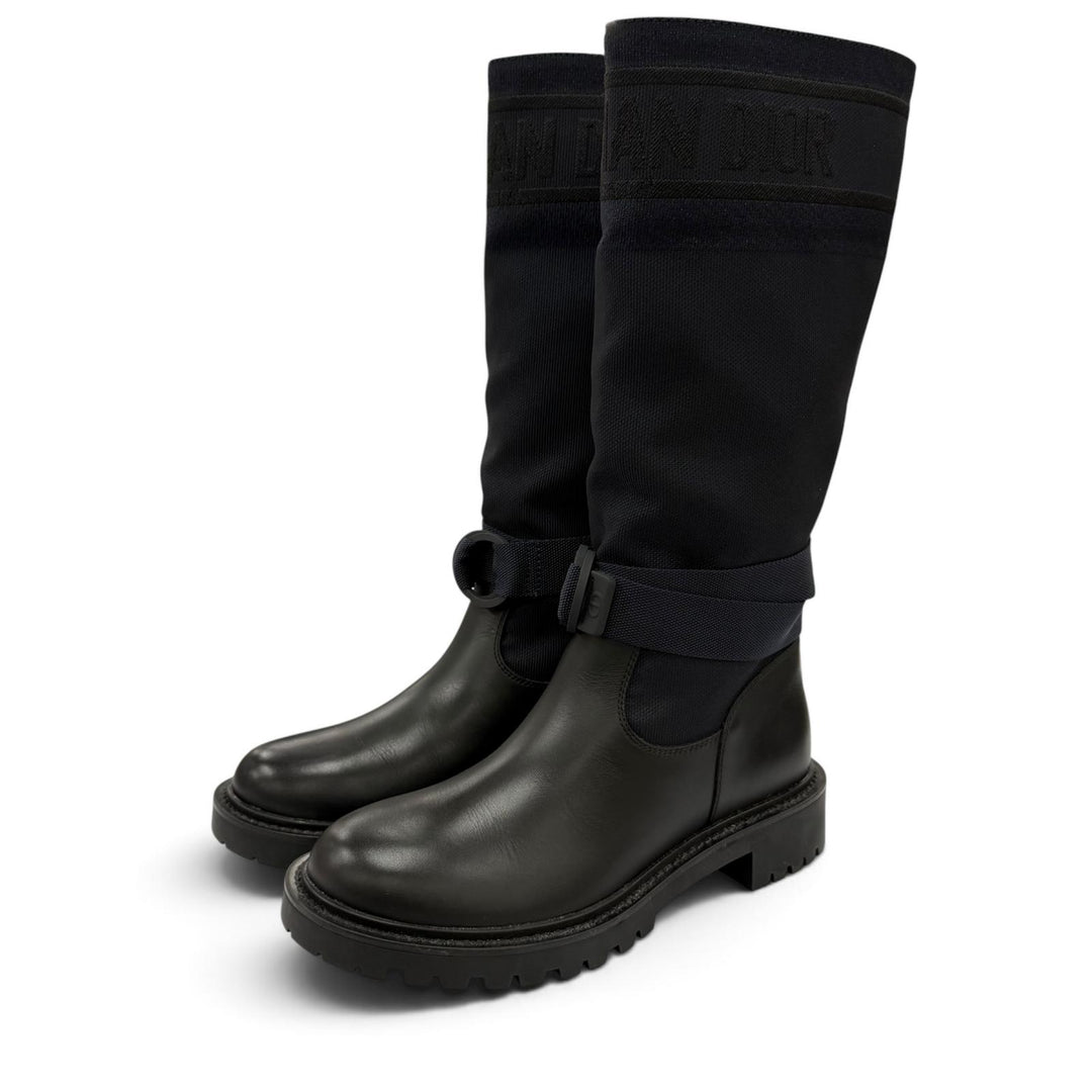 Pristine Christian Dior Knee-high boots D-MAJOR With logo Dark navy Women 36.5