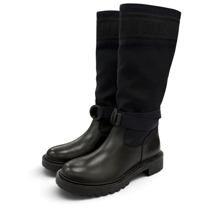 Pristine Christian Dior Knee-high boots D-MAJOR With logo Dark navy Women 36.5